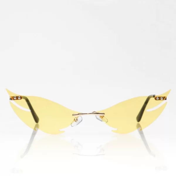 Γυαλιά Ηλίου Φλόγες Χωρίς Πλαίσιο - Κίτρινο
