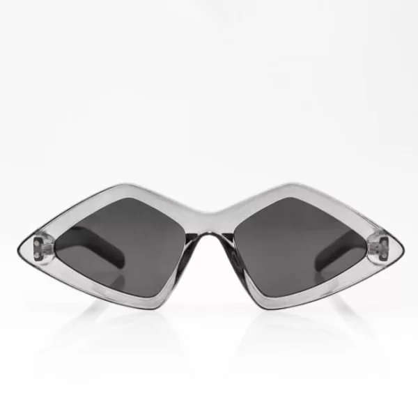 Γυαλιά Ηλίου με Γωνίες - Ασημί