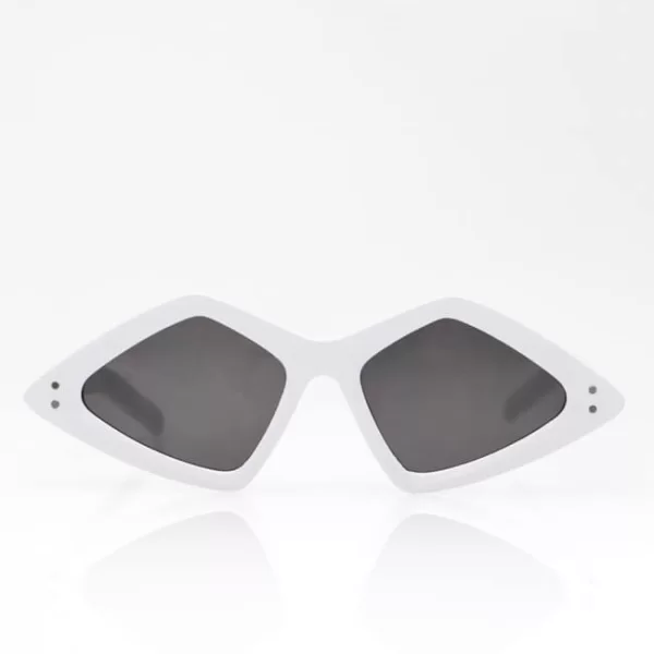 Γυαλιά Ηλίου με Γωνίες - Λευκό