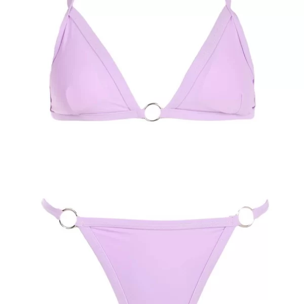 GIGI-Μαγιό Σετ Μπικίνι με Κρικάκια - Λιλά
