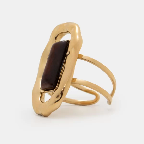 Δαχτυλίδι με Οβάλ Σχήμα - Χρυσό