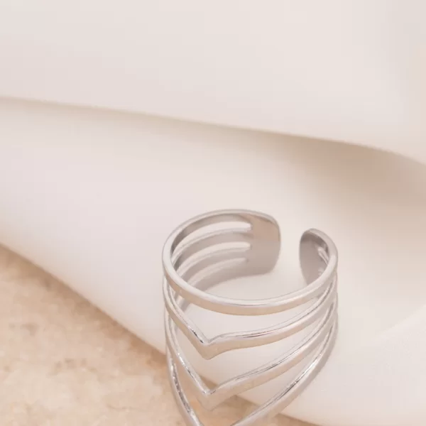 Δαχτυλίδι Γεωμετρικό - Ασημί