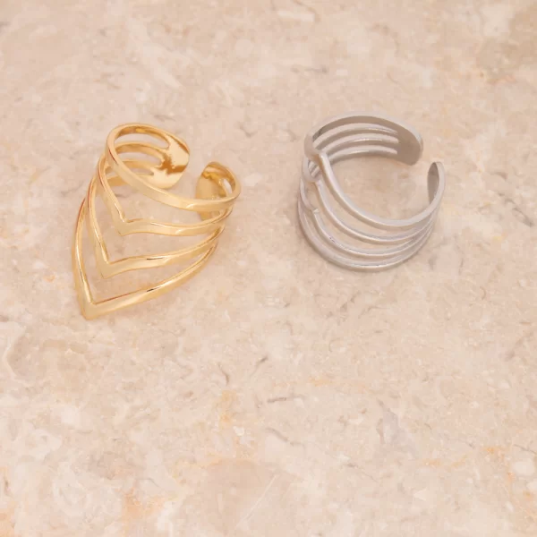 Δαχτυλίδι Γεωμετρικό - Χρυσό