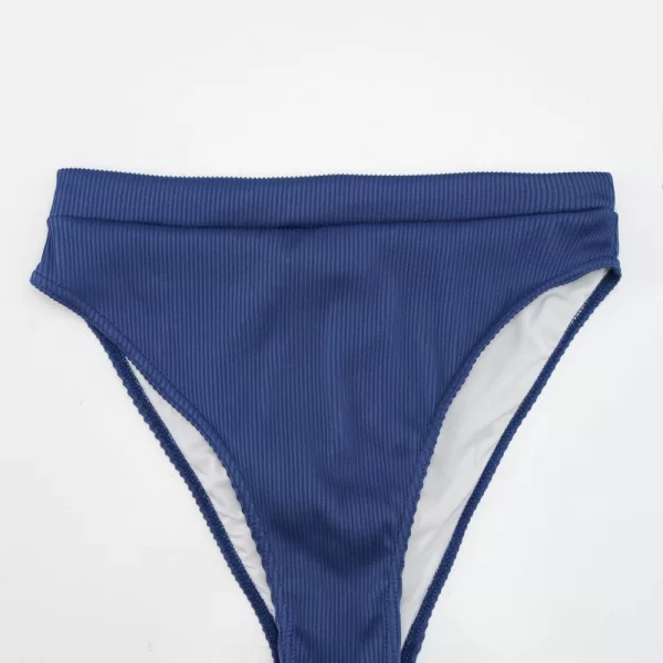 GIGI-Μαγιό Slip Ριπ με Λάστιχο Plus Size - Μπλε Σκούρο