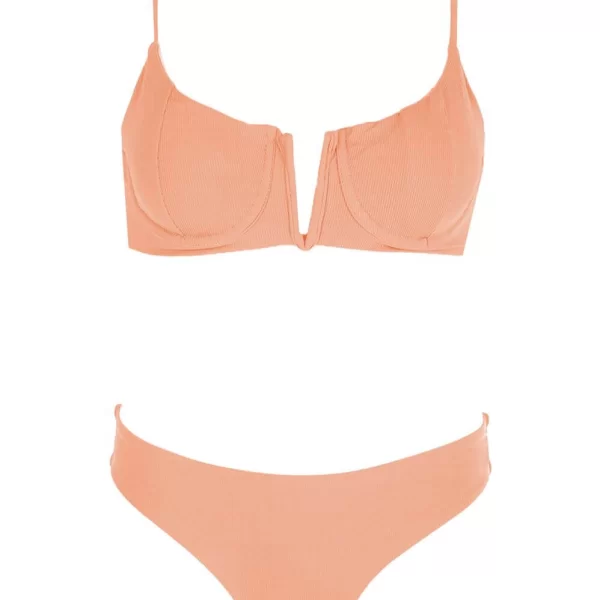 Luigi GIGI Μαγιό Σετ Μπικίνι Ριπ με Μπανέλα - Σομόν