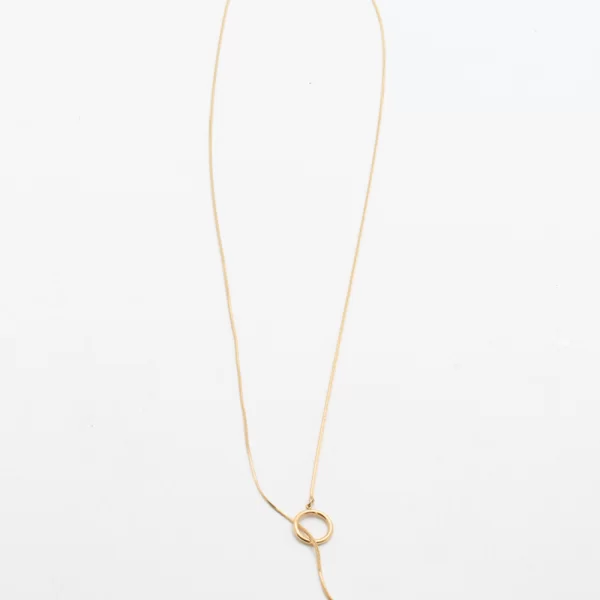 Κολιέ με Κρίκο & Σφαίρα - Χρυσό