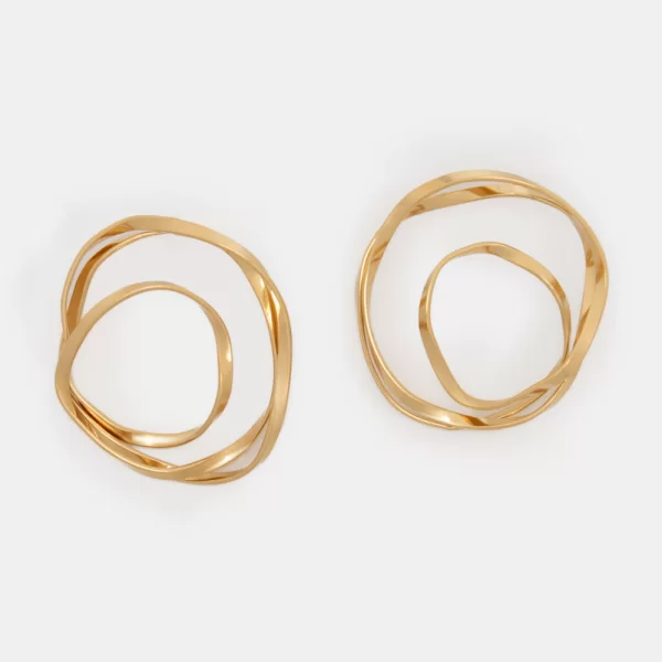 Σκουλαρίκια Ασύμμετρα - Χρυσό