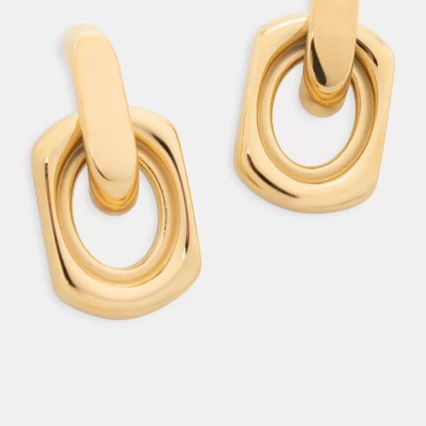 Σκουλαρίκια Γεωμετρικό Σχέδιο - Χρυσό