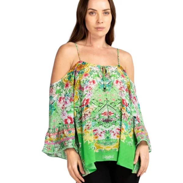 Inoa - Τοπ Γυναικείο Gypsy Top With Crystals On Neck-I202120