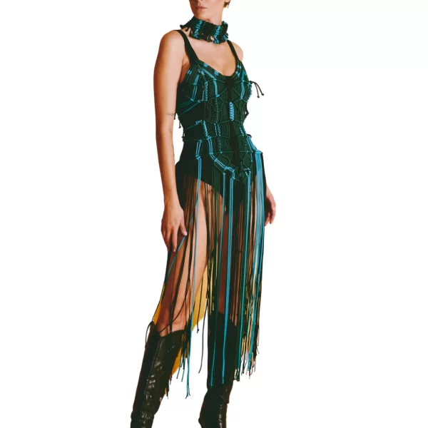 Karima - Μακρύ Φόρεμα Γυναικείο Stochos-BLGRTUR