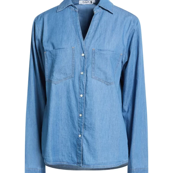 PLEASE ΜΠΛΟΥΖΑΚΙΑ Πουκάμισο denim