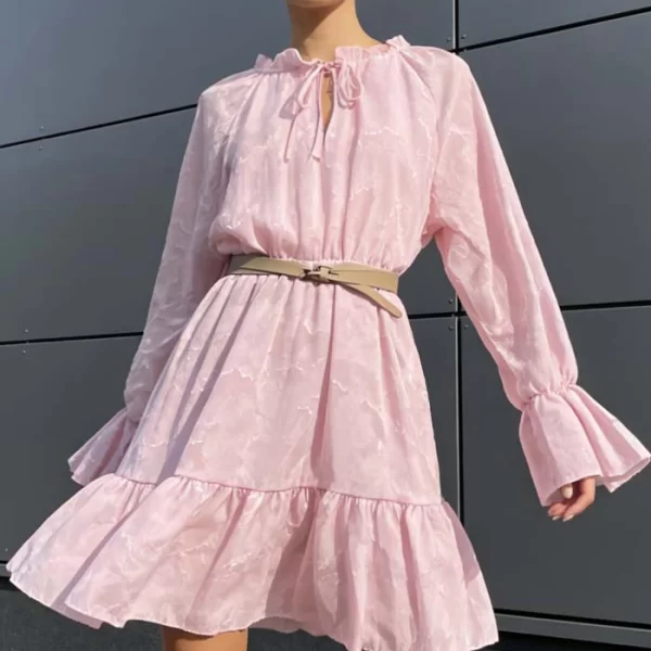 αέρινο chic φόρεμα Devorè ροζ