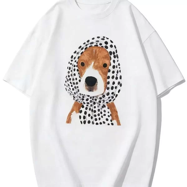 PerfectDress.gr oversized Τ-shirt Cute Dog λευκό