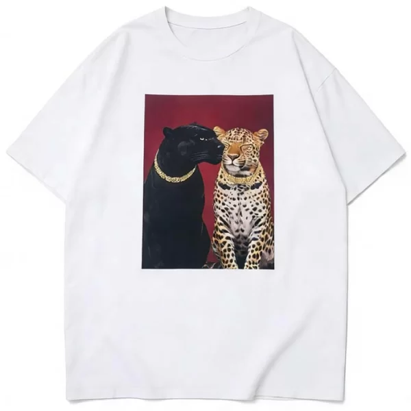 PerfectDress.gr oversized Τ-shirt Puma and Leo λευκό