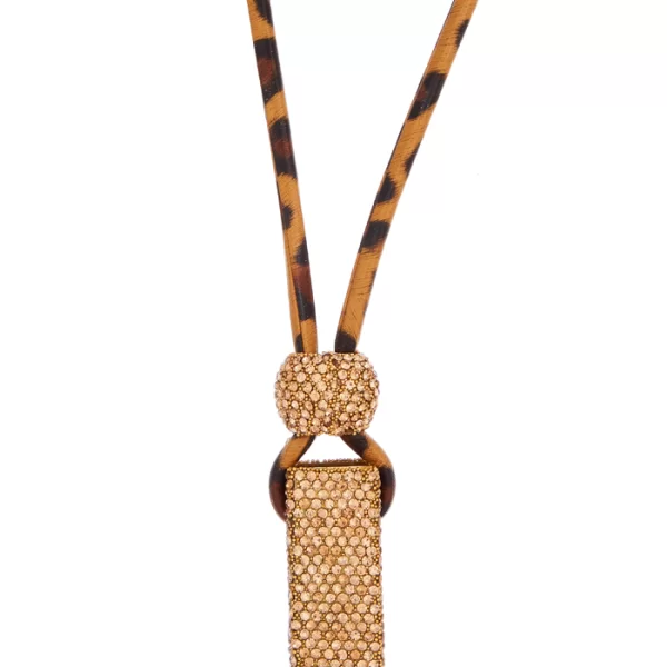 PerfectDress.gr κολιέ animal με strass χρυσό