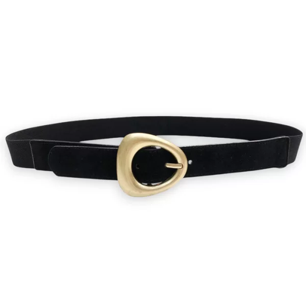 PerfectDress.gr ζώνη ελαστική suede Luna μαύρο