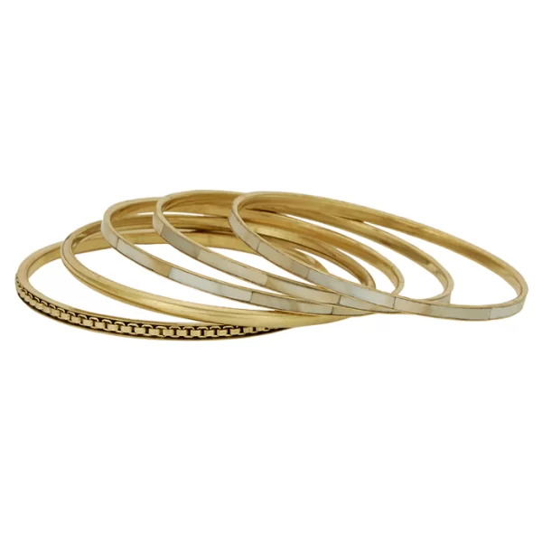 PerfectDress.gr boho σετ βραχιόλια φίλντισι λευκό