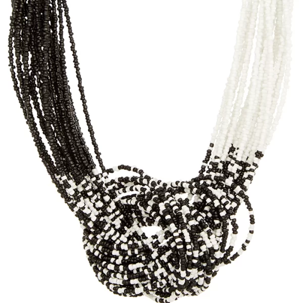 bohemian κολιέ με κόμπο Massai μαύρο