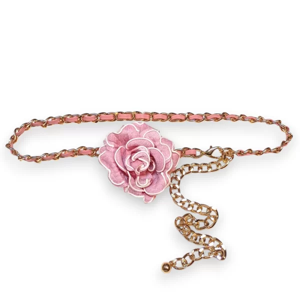 chic ζώνη αλυσίδα Flower chain ροζ