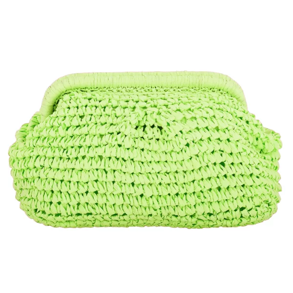 PerfectDress.gr boho chic πλεκτό τσαντάκι πράσινο lime