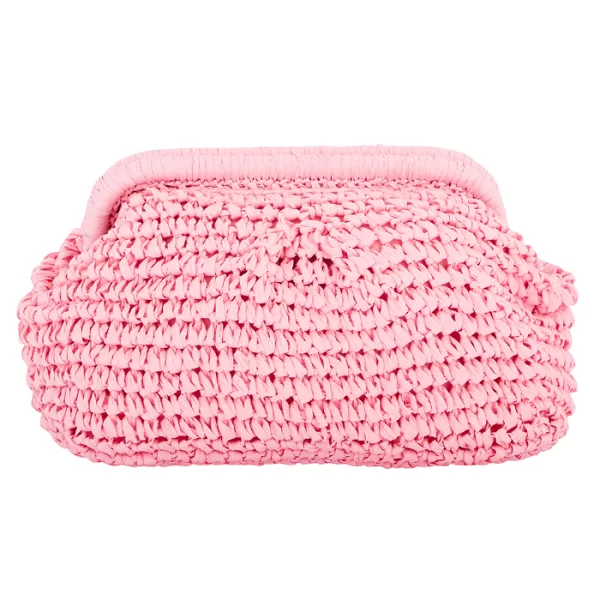 PerfectDress.gr boho chic πλεκτό τσαντάκι ροζ