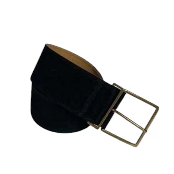 PerfectDress.gr real leather suede ζώνη Basic μαύρο