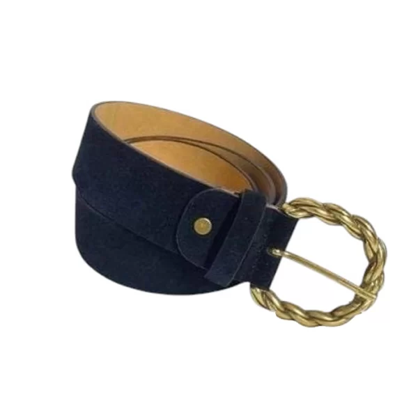 PerfectDress.gr real leather suede ζώνη μαύρο