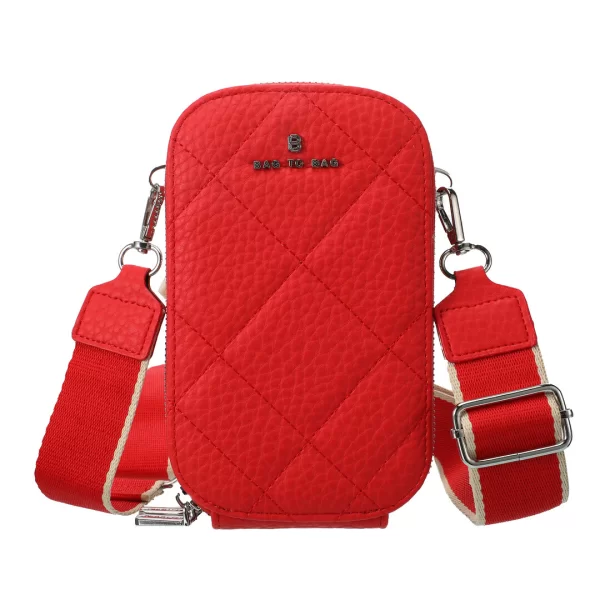 PerfectDress.gr τσαντάκι καπιτονέ χιαστί Busy κόκκινο