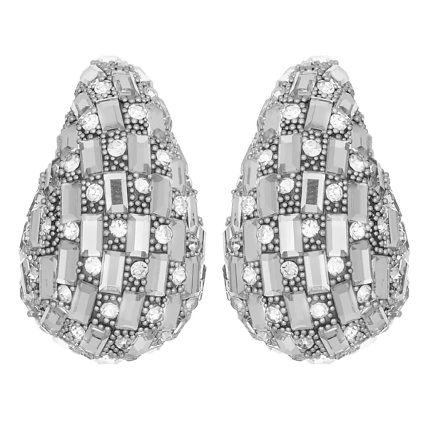 PerfectDress.gr σκουλαρίκια Glam Stagona στρας ασημί