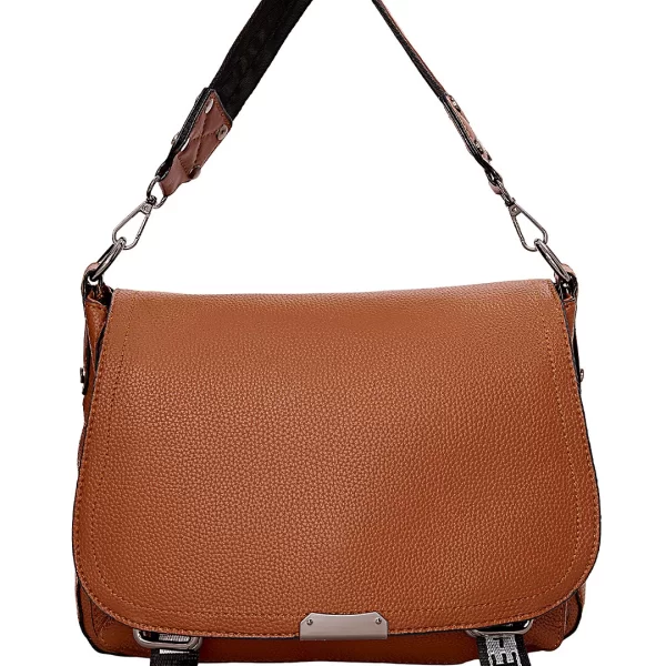 Bag to Bag τσάντα χιαστή τεχνόδερμα Sporty κάμελ