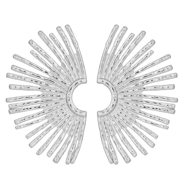 PerfectDress.gr σκουλαρίκια από ατσάλι Sunrays ασημί