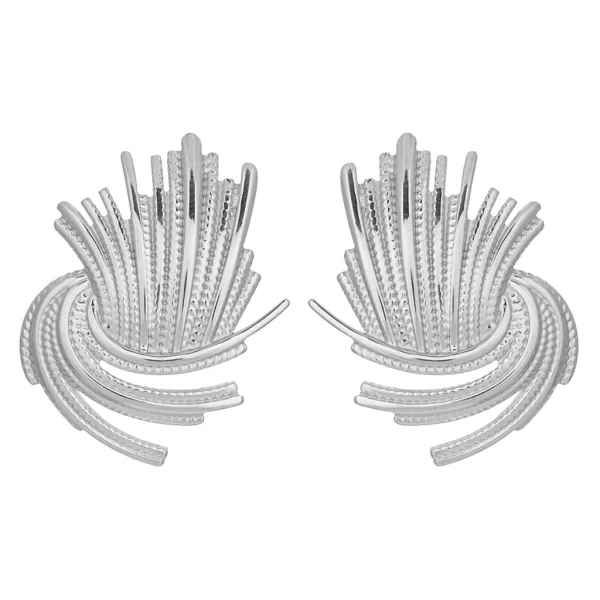 PerfectDress.gr σκουλαρίκια από ατσάλι Τwist ασημί