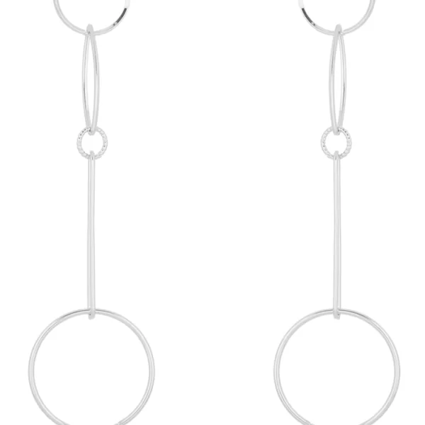 PerfectDress.gr σκουλαρίκια multi modern κρίκοι ασημί