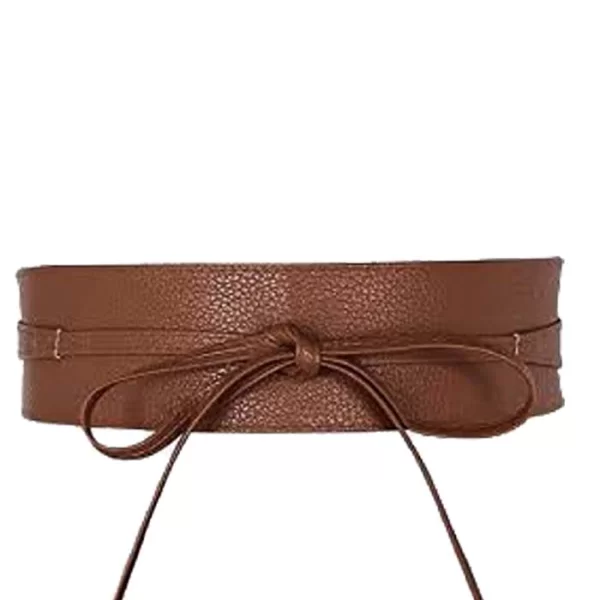 PerfectDress.gr japanese ζώνη Obi από δερματίνη σε ταμπά