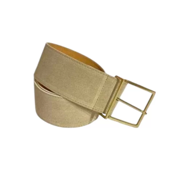 PerfectDress.gr real leather suede ζώνη Basic μπεζ