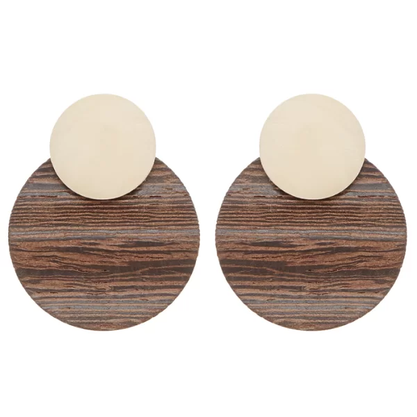 PerfectDress.gr σκουλαρίκια χειροποίητα Wood discs