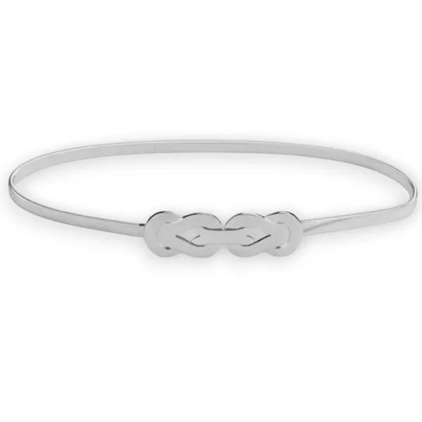 PerfectDress.gr chic ελαστική μεταλλική ζώνη Gordian flat ασημί