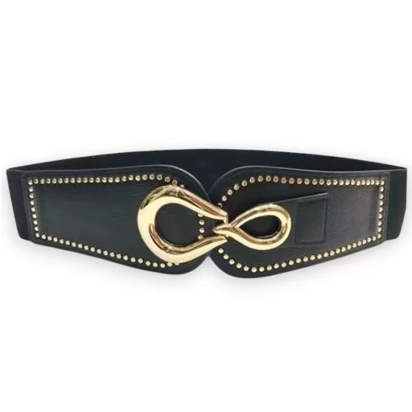 PerfectDress.gr retro φαρδιά ζώνη Infinity black/gold