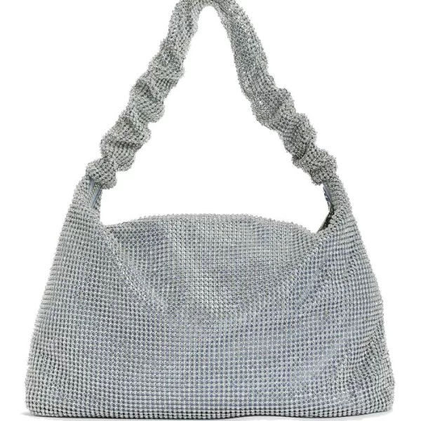 PerfectDress.gr βραδινό τσαντάκι strass Ruched silver