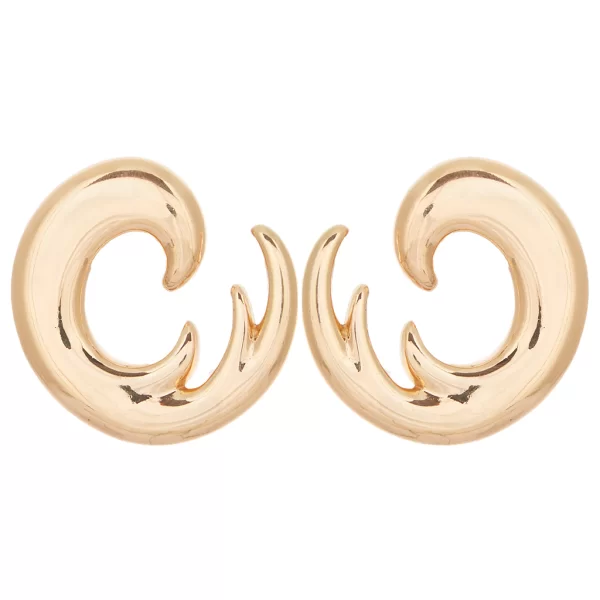 σκουλαρίκια μεταλλικά Whirl χρυσό