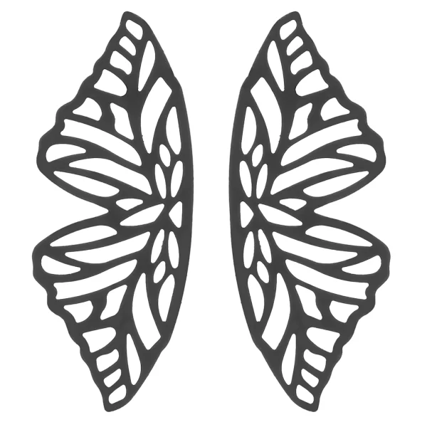PerfectDress.gr σκουλαρίκια μεταλλικά Butterfly μαύρο