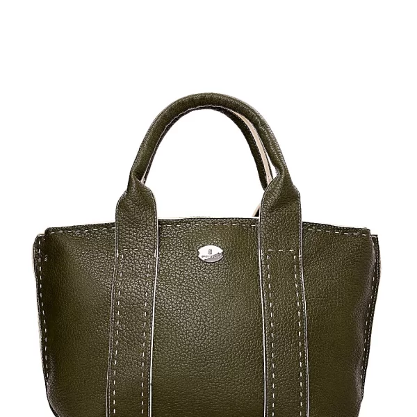 Bag to Bag τσάντα χειρός τεχνόδερμα Stitch πράσινο