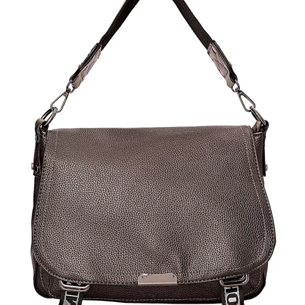 Bag to Bag τσάντα χιαστή τεχνόδερμα Sporty γκρι