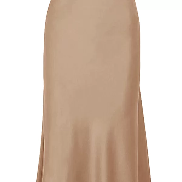 must have σατέν φούστα Julienne beige gold