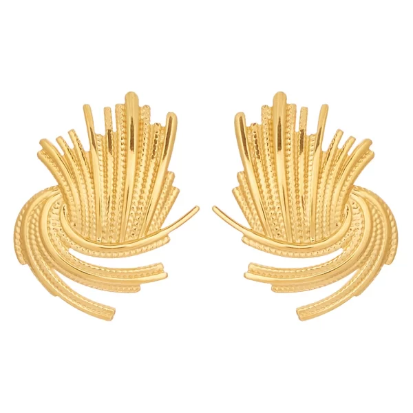 PerfectDress.gr σκουλαρίκια από ατσάλι Τwist χρυσό