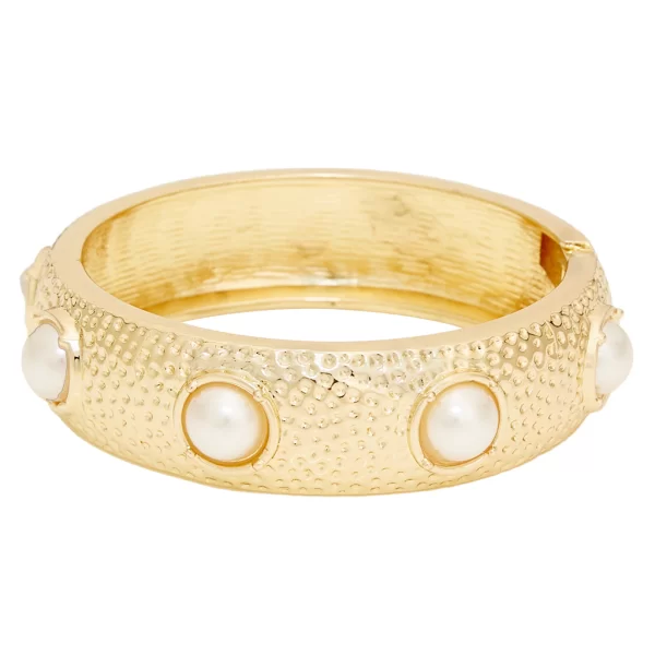 boho chic βραχιόλι μεταλλικό πέρλες Sacred Pearl