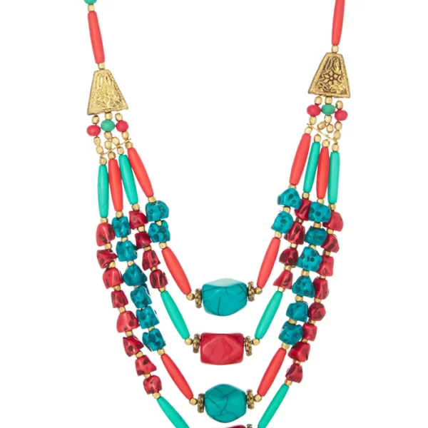 bohemian πολύχρωμο κολιέ Etnica