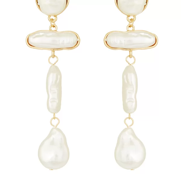 boho luxe σκουλαρίκια single πέρλες