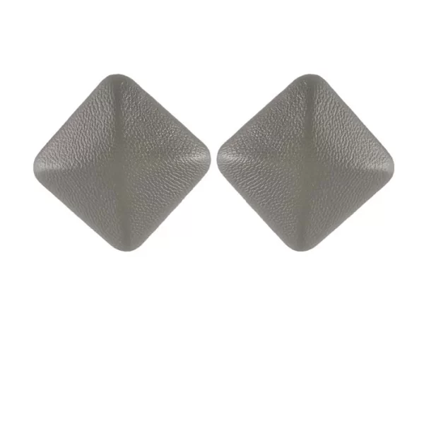 PerfectDress.gr retro 60s leatherette σκουλαρίκια ρόμβος γκρι