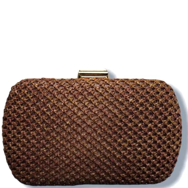 bohemian τσαντάκι clutch Ellie coffee